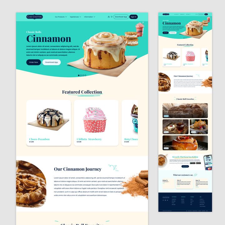 Homepage Figma Template - Cake Crafters