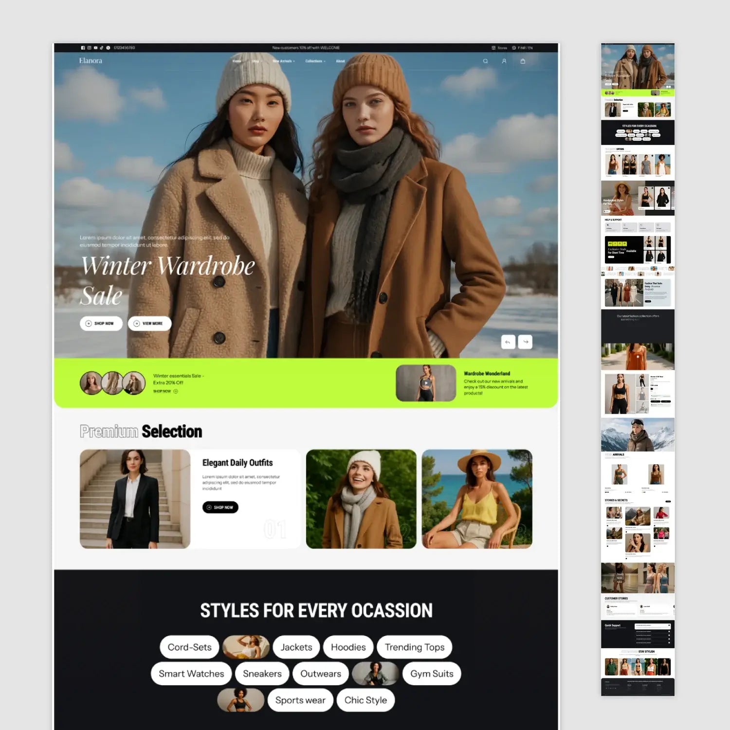 Elanora Women Clothing Template