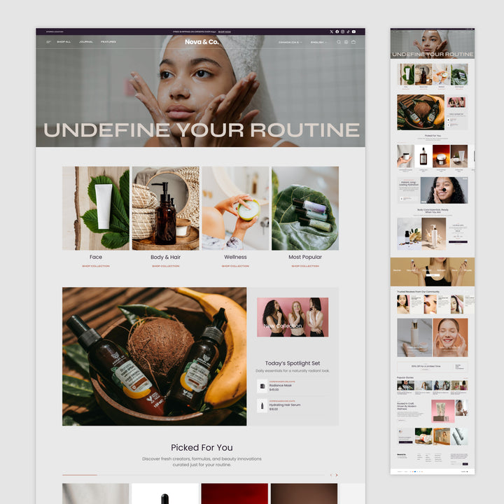 Homepage Figma Template - Nova Beauty & Skincare