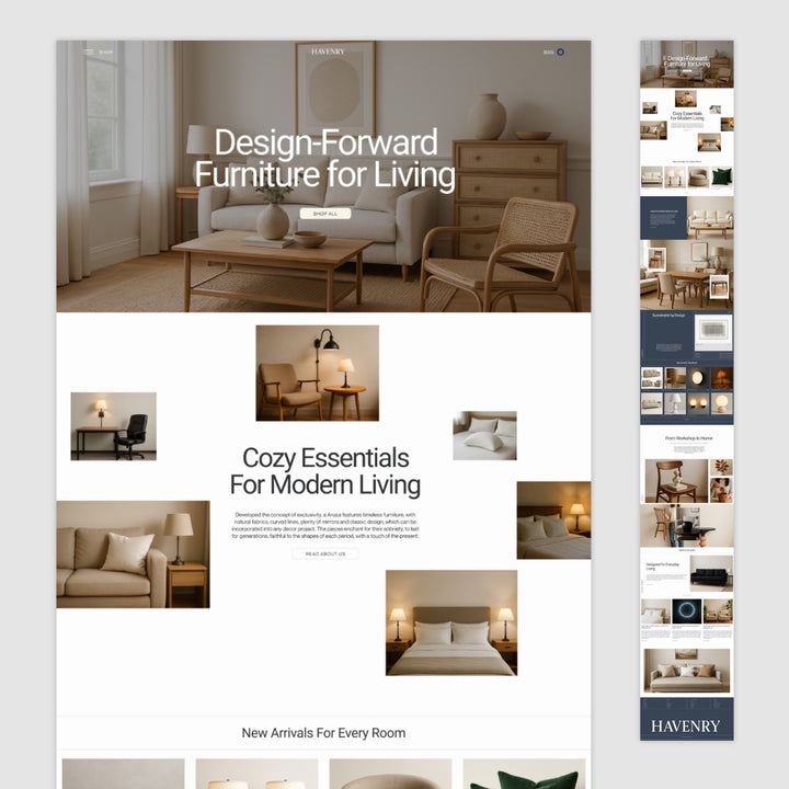 Homepage Figma Template - Havenry Home Decor
