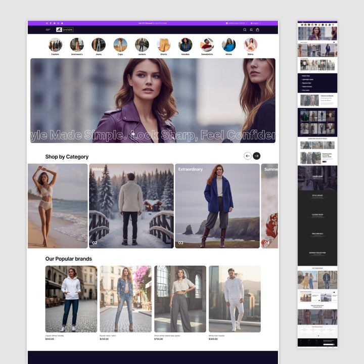 Homepage Figma Template - Shark Fashion