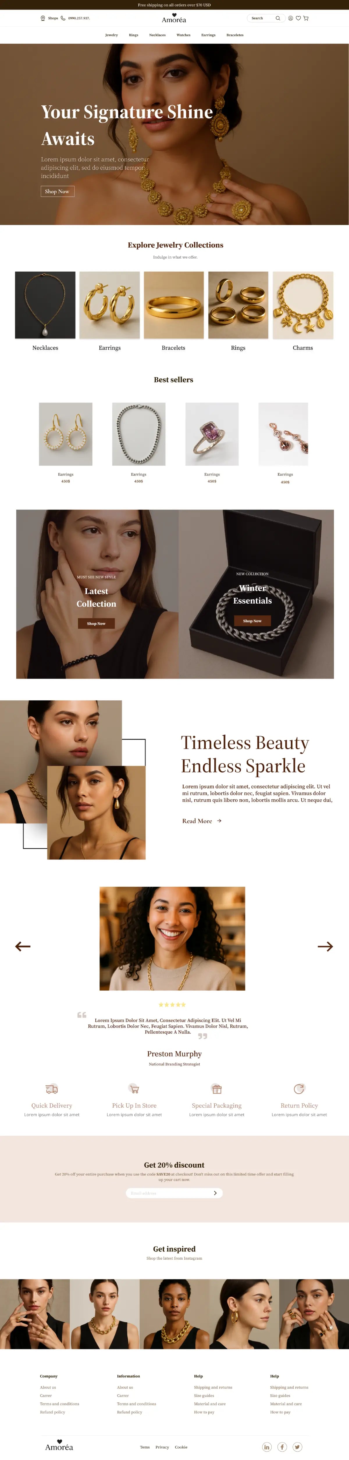 Beauty store full desktop design preview