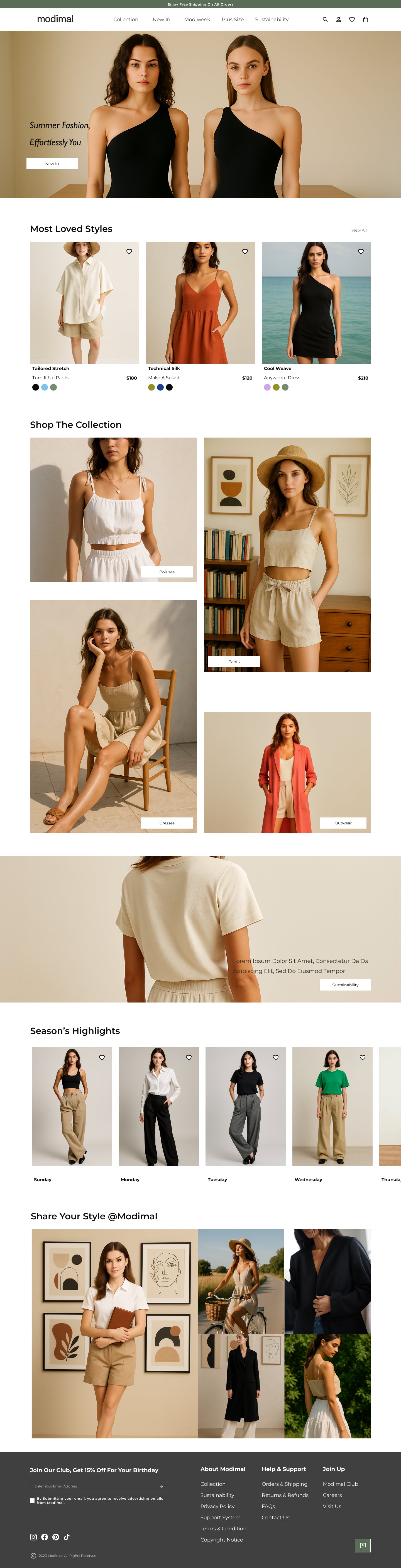 Jewelry style product page full desktop preview